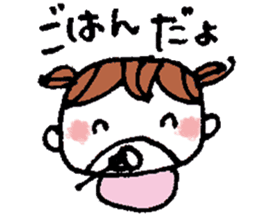 kimakima little girls sticker #4486296