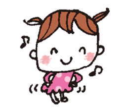 kimakima little girls sticker #4486308