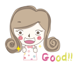 Praow : Curly girl. sticker #4486313