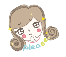 Praow : Curly girl. sticker #4486314
