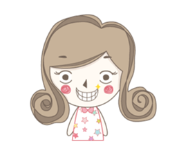 Praow : Curly girl. sticker #4486315