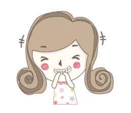 Praow : Curly girl. sticker #4486316