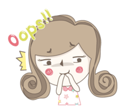 Praow : Curly girl. sticker #4486317