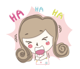 Praow : Curly girl. sticker #4486318