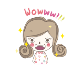 Praow : Curly girl. sticker #4486319