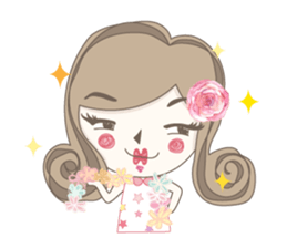 Praow : Curly girl. sticker #4486320