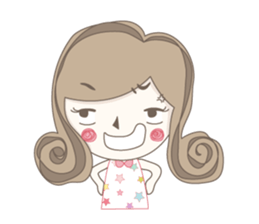 Praow : Curly girl. sticker #4486321