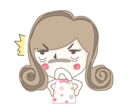 Praow : Curly girl. sticker #4486322