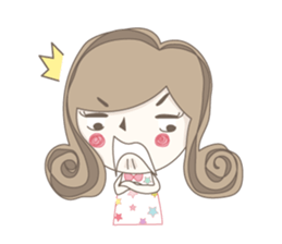 Praow : Curly girl. sticker #4486323