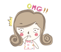 Praow : Curly girl. sticker #4486326