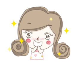 Praow : Curly girl. sticker #4486328