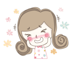 Praow : Curly girl. sticker #4486329