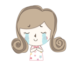 Praow : Curly girl. sticker #4486330