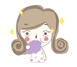 Praow : Curly girl. sticker #4486331