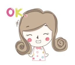 Praow : Curly girl. sticker #4486333