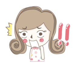 Praow : Curly girl. sticker #4486336