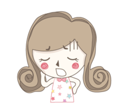 Praow : Curly girl. sticker #4486338