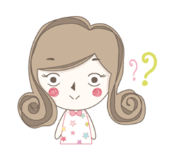 Praow : Curly girl. sticker #4486339