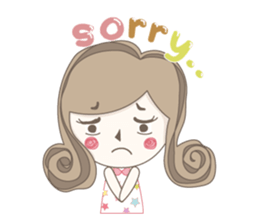 Praow : Curly girl. sticker #4486341