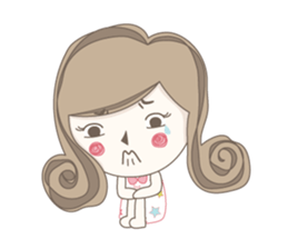 Praow : Curly girl. sticker #4486342