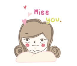 Praow : Curly girl. sticker #4486348