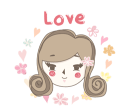 Praow : Curly girl. sticker #4486349