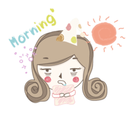 Praow : Curly girl. sticker #4486350