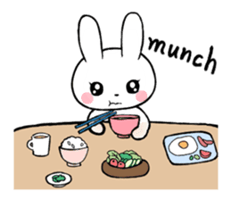 One day of a thin Usako(English) sticker #4487074