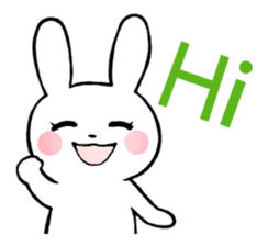 One day of a thin Usako(English) sticker #4487077