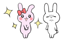 One day of a thin Usako(English) sticker #4487078