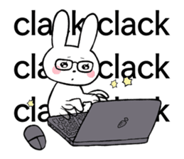 One day of a thin Usako(English) sticker #4487080