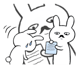 One day of a thin Usako(English) sticker #4487081