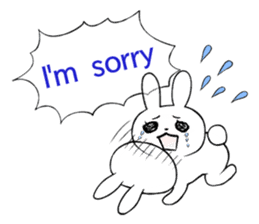 One day of a thin Usako(English) sticker #4487083