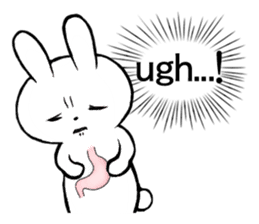 One day of a thin Usako(English) sticker #4487084