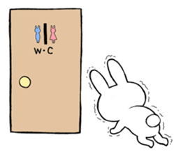 One day of a thin Usako(English) sticker #4487085