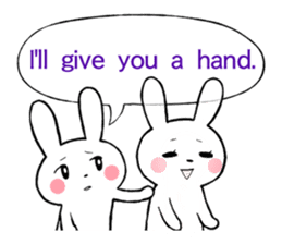 One day of a thin Usako(English) sticker #4487086