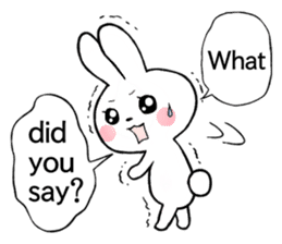 One day of a thin Usako(English) sticker #4487087