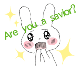 One day of a thin Usako(English) sticker #4487088