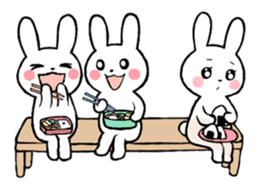 One day of a thin Usako(English) sticker #4487091