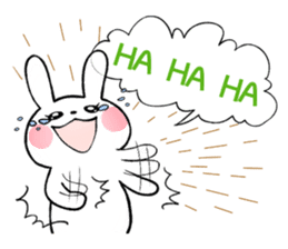 One day of a thin Usako(English) sticker #4487093