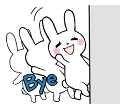 One day of a thin Usako(English) sticker #4487096