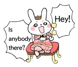 One day of a thin Usako(English) sticker #4487098