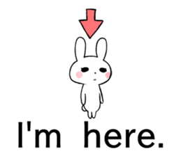 One day of a thin Usako(English) sticker #4487099