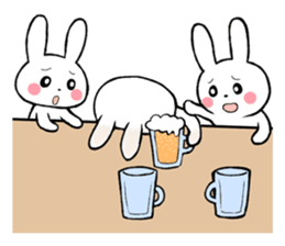 One day of a thin Usako(English) sticker #4487101