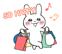 One day of a thin Usako(English) sticker #4487102