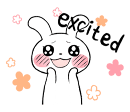 One day of a thin Usako(English) sticker #4487103