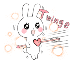 One day of a thin Usako(English) sticker #4487104