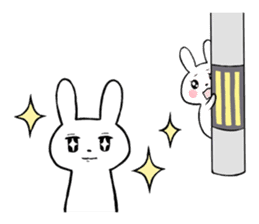 One day of a thin Usako(English) sticker #4487105