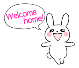 One day of a thin Usako(English) sticker #4487107