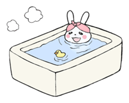 One day of a thin Usako(English) sticker #4487109